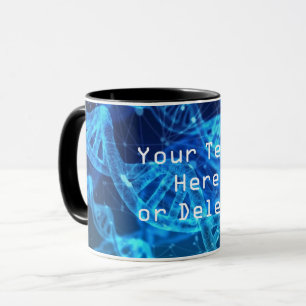 Anpassningsbar Text Blue Dubbla Helix DNA Strand S Mugg