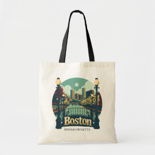 Anpassningsbar Text Boston Massachusetts Tygkasse