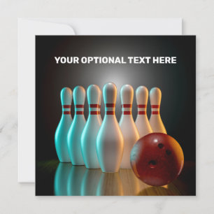 Anpassningsbar Text Bowling Strejka
