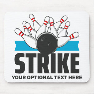 Anpassningsbar Text Bowling Strejka Musmatta