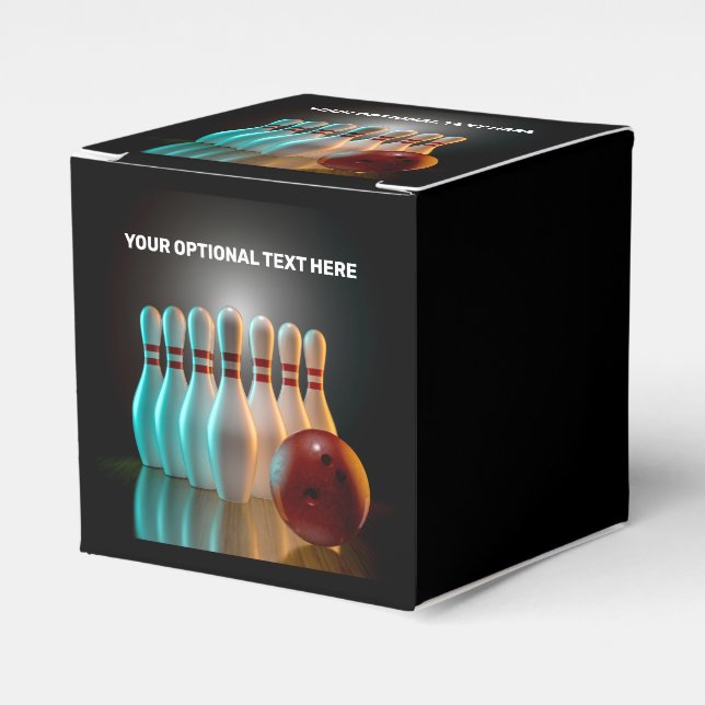 Anpassningsbar Text Bowling Strejka Presentaskar (Framsidan Sidan)