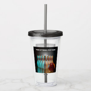 Anpassningsbar Text Bowling Strejka Take Away Mugg