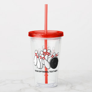 Anpassningsbar Text Bowling Strejka Take Away Mugg