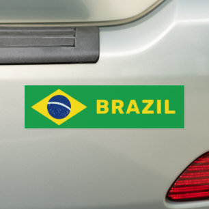 Anpassningsbar Text Brasilien, Flagga Bildekal