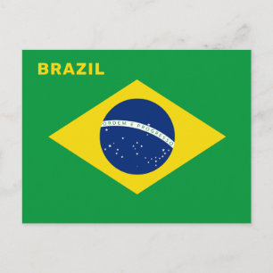 Anpassningsbar Text Brasilien, Flagga Vykort
