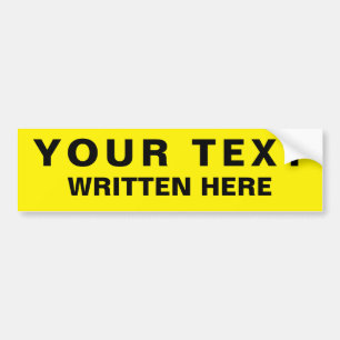 Anpassningsbar Text Bumper-etikett Bildekal