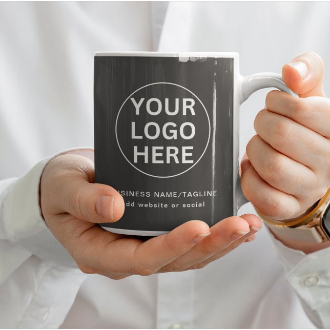 Anpassningsbar Text & Business Logotyp l Branded G Mugg (Skapare uppladdad)