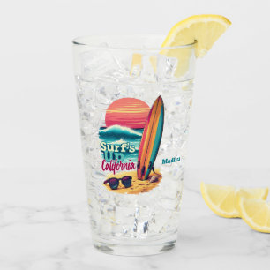 Anpassningsbar Text California Surfing Glaskopp