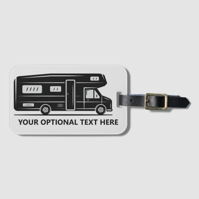 Anpassningsbar text Camper Van Bagagebricka (Framsida horisontal)