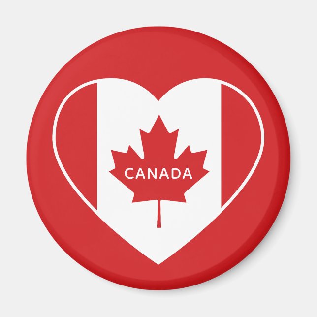 Anpassningsbar text CANADA Kärlek magnet (Framsidan)