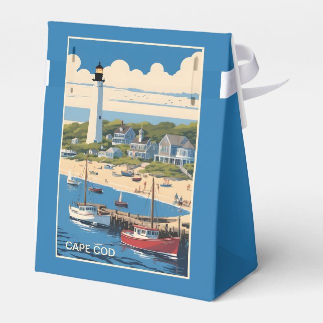 Anpassningsbar Text Cape Cod Massachusetts Presentaskar (Baksidan Sidan)