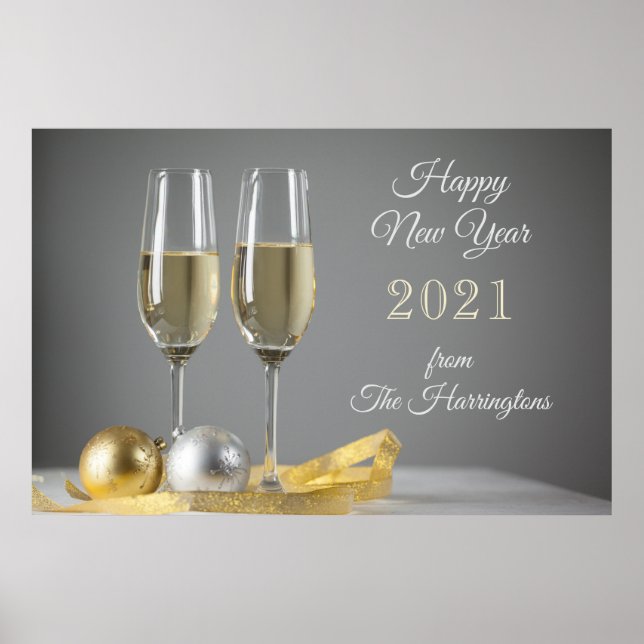 Anpassningsbar text Champaign Party poster (Framsidan)