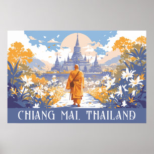 Anpassningsbar Text Chiang Mai Thailand Poster