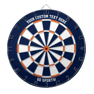 Anpassningsbar Text Chicago Illinois Sports Blue O Darttavla