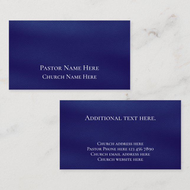 Anpassningsbar Text Christian Church Pastor Person Visitkort (Fram/baksida)
