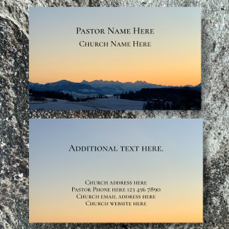 Anpassningsbar Text Christian Church Pastor Person Visitkort