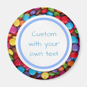 Anpassningsbar Text Colorful Button Candy Magnet