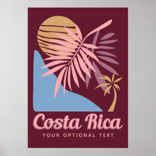 Anpassningsbar Text Costa Rica Poster
