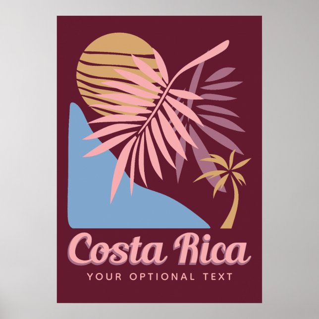 Anpassningsbar Text Costa Rica Poster (Framsidan)