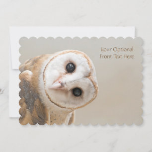 Anpassningsbar Text Cute Barn Uggla Kort