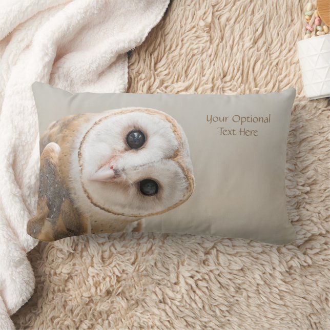 Anpassningsbar Text Cute Barn Uggla Lumbarkudde (Filt)