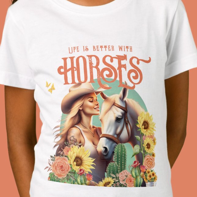 Anpassningsbar Text Cute Cowgirl T Shirt (Skapare uppladdad)