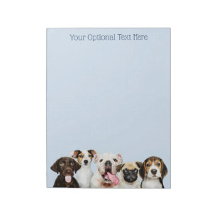 Anpassningsbar text Cute Puppes Anteckningsblock