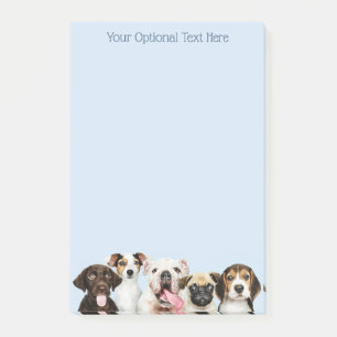 Anpassningsbar text Cute Puppes Post-it Block