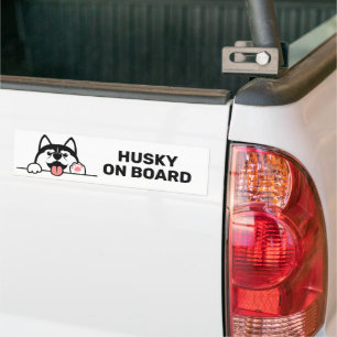 Anpassningsbar Text Cute Siberian husky Bildekal