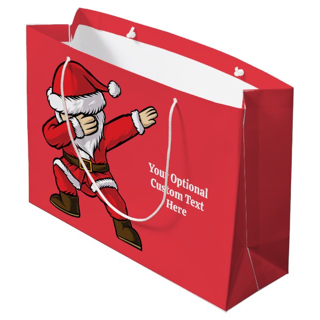 Anpassningsbar Text Dabbing Dancing Santa (Baksidan Vinklad)