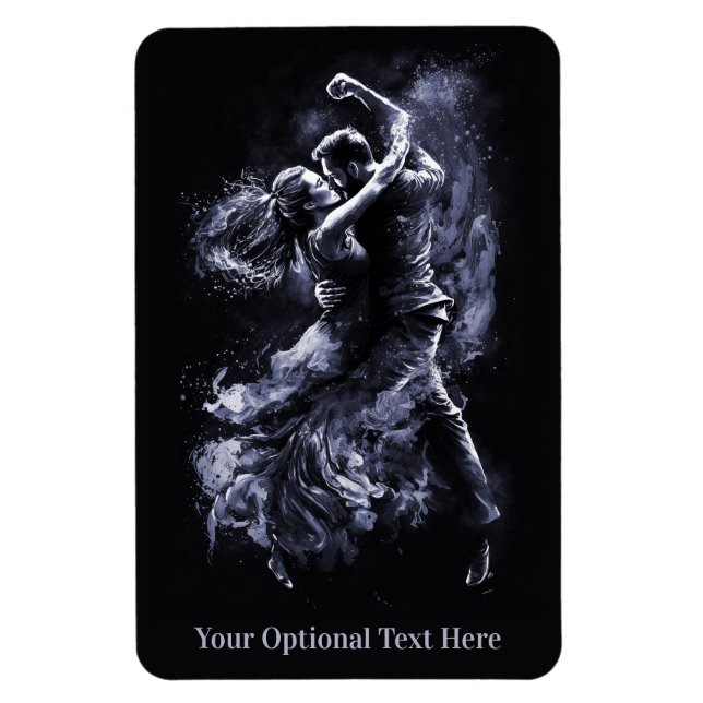 Anpassningsbar Text Dansing lite Magnet (Vertikal)