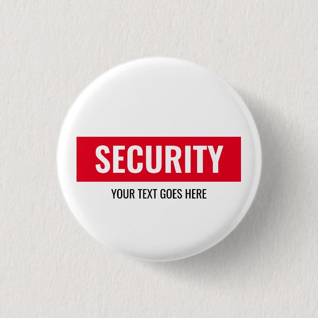 Anpassningsbar Text Design Security Template Round Knapp (Framsida)