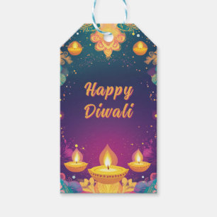 Anpassningsbar text, Diwali Harmony - Light & Joy Presentetikett