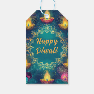 Anpassningsbar text, Diwali Joy Märkre - Light & K Presentetikett