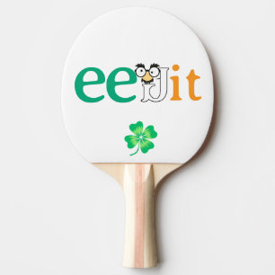 Anpassningsbar Text Eejit Ireland Flagga Färg Pingisracket