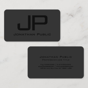 Anpassningsbar Text Elegant Modern Endern Monogram Visitkort
