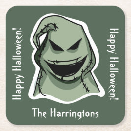 Anpassningsbar text & färg 1/4 Halloween-skapelser Underlägg Papper Kvadrat