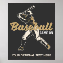 Anpassningsbar Text & Färg Baseball Player