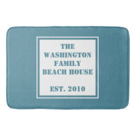 Anpassningsbar Text & Färg Beach House-badkar Badrumsmatta