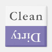 Anpassningsbar Text & Färg Clean Dirty Dishwasher 