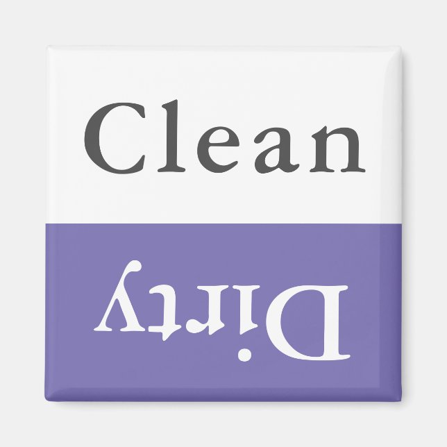 Anpassningsbar Text & Färg Clean Dirty Dishwasher  Magnet (Framsidan)