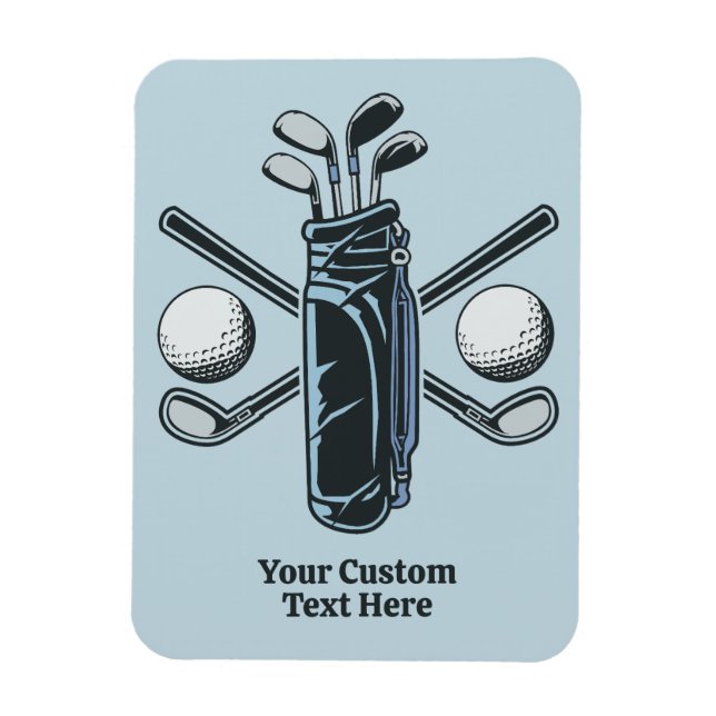 Anpassningsbar Text & Färg Golf Magnet (Vertikal)