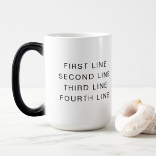Anpassningsbar Text Färg Morphing Coffee Mugg 15oz