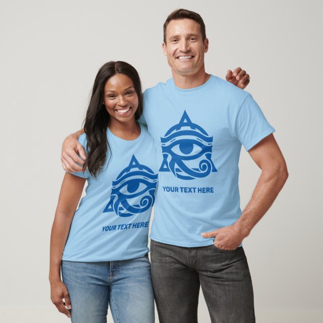 Anpassningsbar Text & Färg Öga av Horus T Shirt (Unisex)