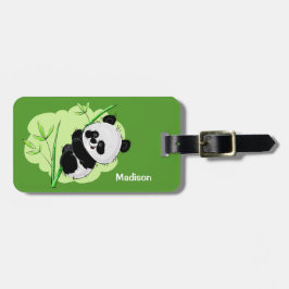 Anpassningsbar text & färg Panda-bagagetapp 4/4 Bagagebricka