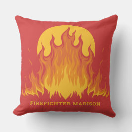 Anpassningsbar text Firefighter Kudde