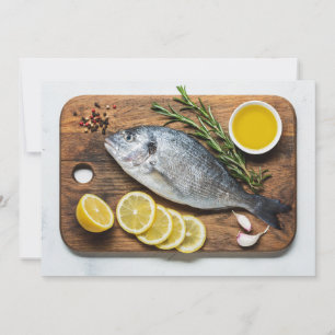 Anpassningsbar Text Fish Dorado Inbjudningar