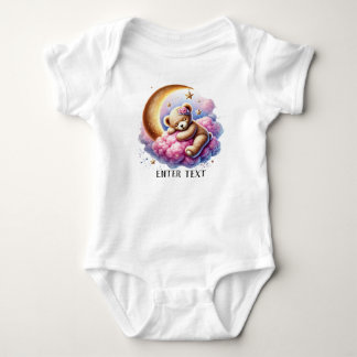 Anpassningsbar Text Flicka Cute Sleft Nalle T Shirt