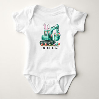 Anpassningsbar Text Flicka Eggs Excavator Construc T Shirt