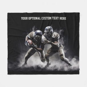 Anpassningsbar Text Football Players Illustration Fleecefilt